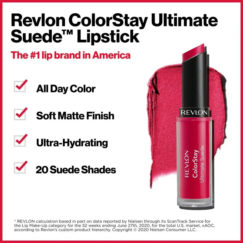 Revlon Colorstay Ultimate Suede Lipstick 095 Finale Red Opaque Discontinued Rare